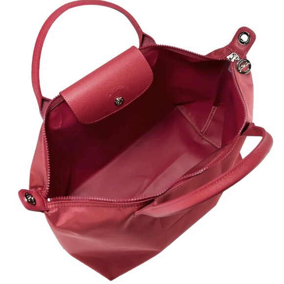 Longchamp Le Pliage Neo Medium Convertible Tote Bag in Raspberry - Picture 3 of 6